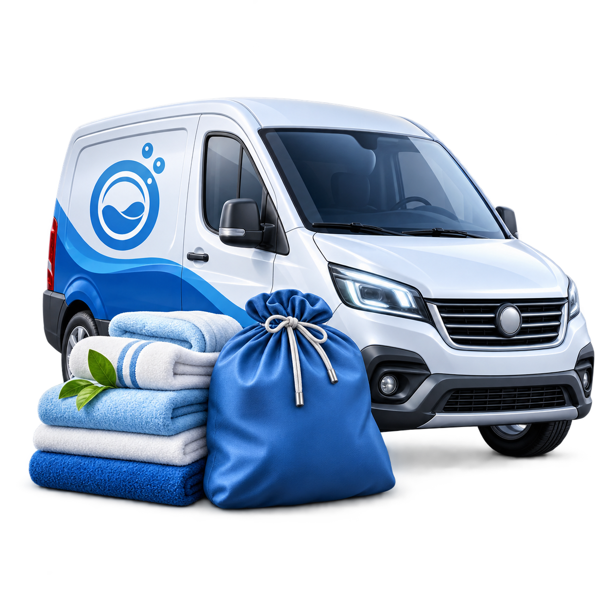 Pickup and delivery van icon