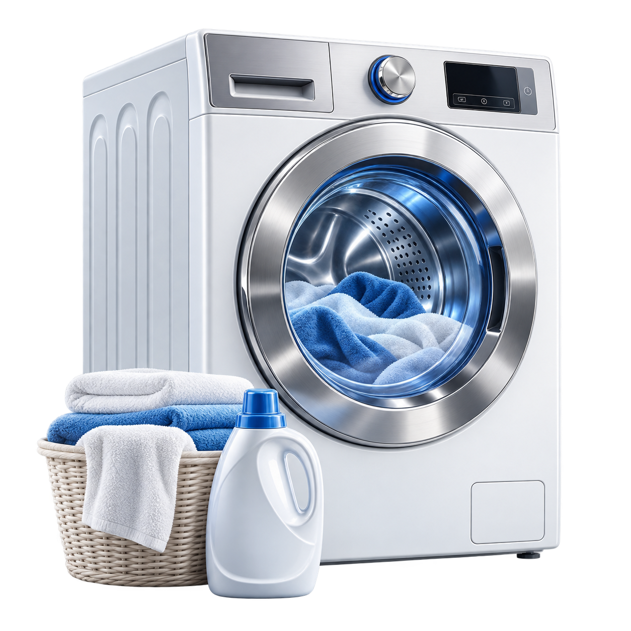 Front-loading washer with laundry