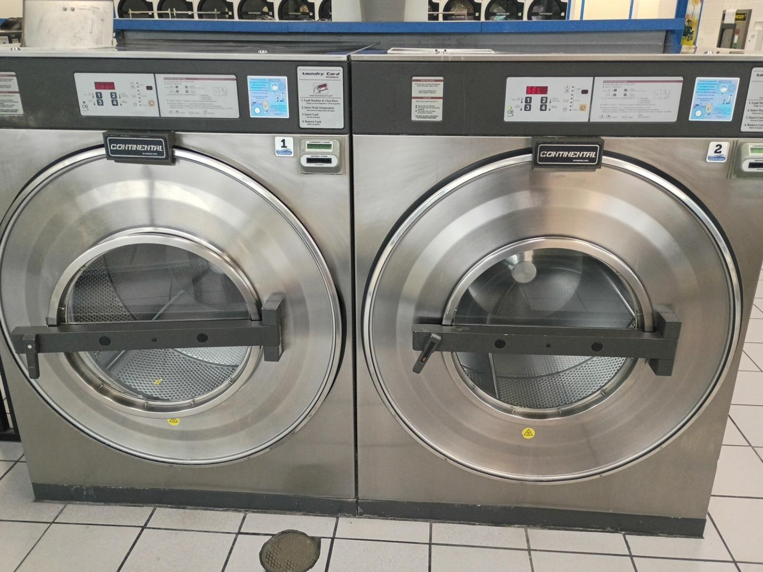 Two front-load washers at Rio Laundry